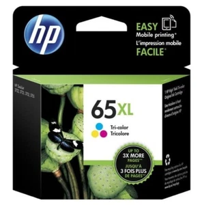 HP 65XL (N9K03AN) Tri-Color Ink Cartridge - NEW - Picture 1 of 7