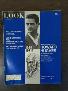 Look Magazine June 1, 1971 - Howard Hughes - Julie Christie - Warren Beatty - OC - Imagen 1 de 2