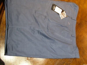 New Adidas Mens Size 40 Golf Shorts Blue Pin Stripes - Picture 1 of 4