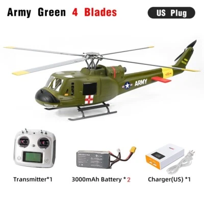 FlyWing Huey UH1 V4 Helicopter  M10 GPS Altitude Hold 4 Propeller 2 Battery - Image 1 of 4