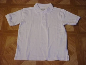 George Boys School Uniform White Short Sleeve Polo Shirt 8 Medium - Picture 1 of 1