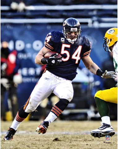 Brian Urlacher Chicago Bears Unsigned Interception 11" x 14" Photo - Fanatics Cover