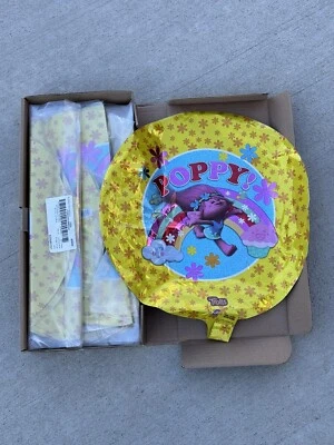 Lote de globos de helio amapola trolls anagrama de fiesta NUEVO caja abierta * VER DESCRIPCIÓN Foto 1 de 2
