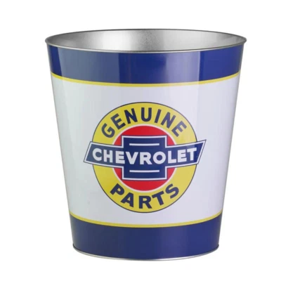 Cesta de basura metálica decorativa para piezas originales Chevrolet Foto 1 de 4