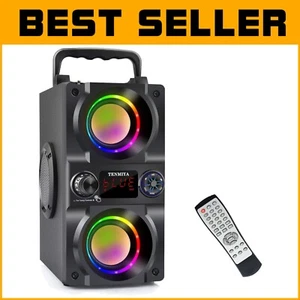 Portable Wireless Speaker with LED Lights, FM Radio, and Heavy Bass – 60W Peak - Picture 1 of 11