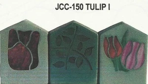 Tulips Stained Glass Pattern Garden Stone Borders NEW! - Picture 1 of 2