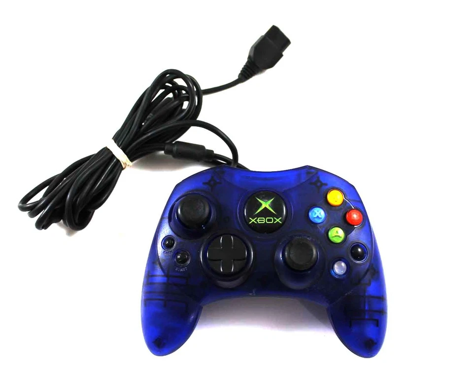 Original Microsoft Xbox Type S Blue Controller - Image 1 of 1