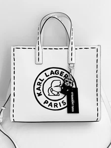 KARL LAGERFELD Paris Winter White Large crossbody + Dust Bag $229.00 - Picture 1 of 6