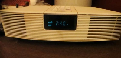 Bose Wave Radio Model AWR1-1W AM/FM Clock Music System White Tested Works - Image 1 of 4