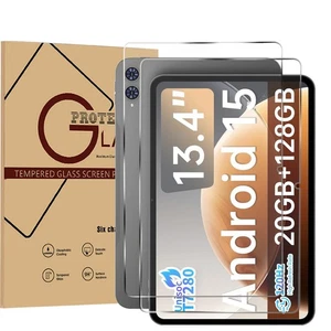 Teclast 13.4" T65 Tablet Tempered Glass Screen Protector 9H HD Clear Film 2PACK - Picture 1 of 6