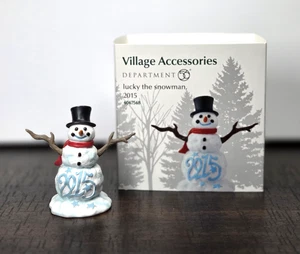 Department 56 Accessory LUCKY THE SNOWMAN 2015 #4047548 New in box - Picture 1 of 10