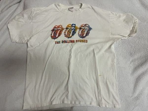 Camiseta De Colección The Rolling Stones 2002/03 Tour Blanca Doble Cara XL Ver Fotos - Imagen 1 de 7