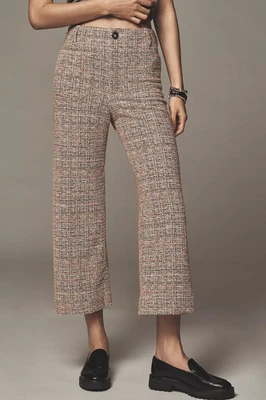 Pantalones cortos de pierna ancha Anthropologie Pink The Colette Tweed de Maeve nuevos con etiquetas, $148 ¡NUEVOS! Foto 1 de 4