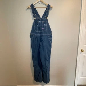 Big Smith Men's Classic Blue Denim Cargo Overalls - Picture 1 of 6