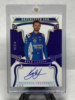 Kyle Larson 2023 Panini National Treasures Definitive Ink DOOR #05/10!! - Image 1 of 2