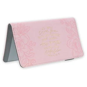 Premium Vegan Leather Inspirational Scripture Checkbook Cover for Women: He W... - Bild 1 von 6