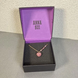 ANNA SUI Rosa Herzförmige Stein Halskette Kristall OVP Japan - Bild 1 von 9