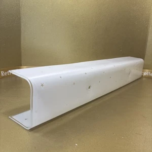 Vintage MCM Glas Waschtisch Licht Abdeckung 25"x4" U-Form Bar Atom Sterne 2-Loch - Bild 1 von 17