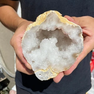 1.1LB Natural white agate Cluster Quartz Crystal Rough Purple Mineral Specimen - Picture 1 of 9