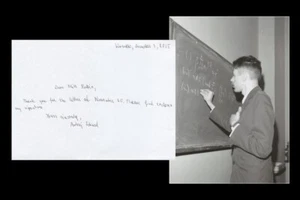 Andrzej Schinzel (1937-2021) - Matematico polacco - Rara lettera firmata + Foto - Foto 1 di 3