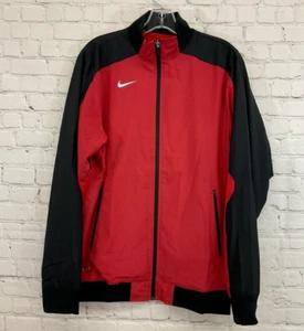 Nike Boys 433413 Size XL Red Black Full Zip Collared Training Soccer Jacket New - Picture 1 of 9