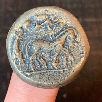 RARO TIBERIO AR Denario BRONCE "Penny Homenaje" Moneda Romana 14-37 dC Foto 1 de 2