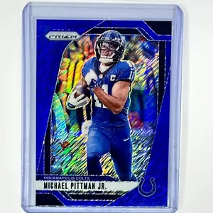 Michael Pittman Jr. 2024 Panini Prizm #123 Blue Shimmer #/25 - Bild 1 von 3