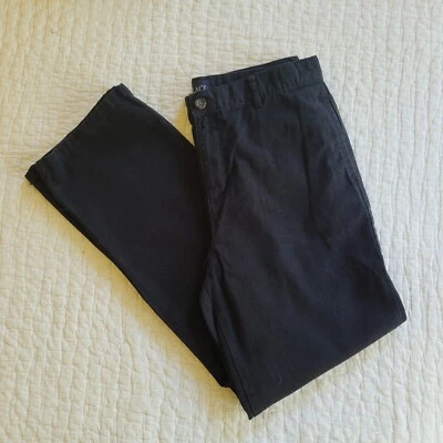Pantalones de vestir de algodón negro para niños talla 14 HUSKY Foto 1 de 4