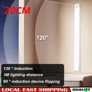 PIR Motion Sensor Night Light Battery Powered LED Bedroom Closet Lamp Wireless - Picture 1 of 14