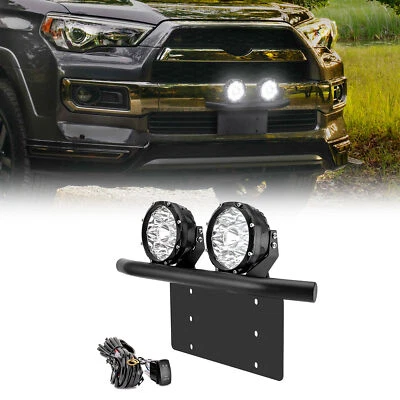 For Toyota Tundra 4Runner Bull Bar License Plate Bracket & 5" LED Work Light Kit - Image 1 of 4