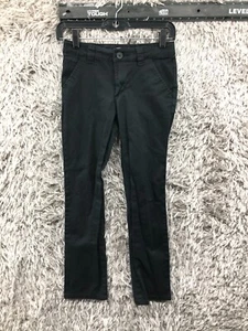 Cherokee Pants Black Girls Size 10 Chino Khakis Adjustable Waist - Picture 1 of 11