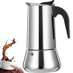 12 Cup Stovetop Espresso Maker Stainless Steel Moka Pot Espresso Maker Cafeteras - Picture 1 of 9