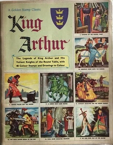 KING ARTHUR KNIGHTS ROUND TABLE Golden Stamp Classic Album 1956 Adprint Vintage - Picture 1 of 6