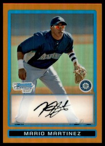 2009 Bowman Chrome Prospects Orange Refractors #BCP170 Mario Martinez /25