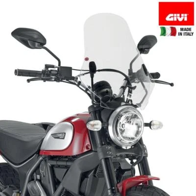 KIT CUPOLINO GIVI 7407A E STAFFE A7407A FOR DUCATI 400 SCRAMBLER SIXTY2 2016-201 - Immagine 1 di 4