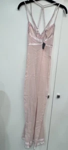 Myla London Lilith Pink Long Chiffon & Silk Nightgown in XS NWT - Picture 1 of 6