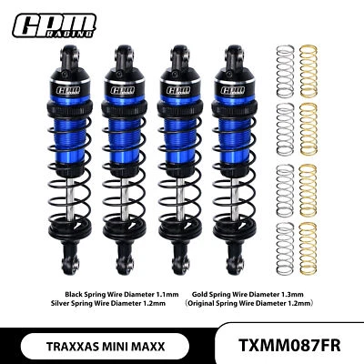 GPM Alloy Front + Rear Shock Absorber Damper for TRAXXAS MINI MAXX 87mm MINI XRT - Image 1 of 4