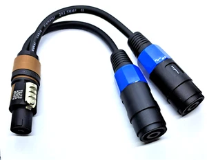 Adapter Y-Kabel Splitter Neutrik Speakon Stecker Speaker Kupplung 2 x 2, 5 mm² - Bild 1 von 1