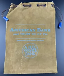 Bolsa de banco vintage American Bank And Trust Co. Of PA - Imagen 1 de 9