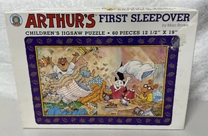 Vintage Arthur's First Sleepover Children's 60 Piece Jigsaw Puzzle by Marc Brown - Picture 1 of 4