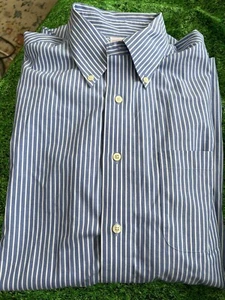 BROOKS BROTHERS 346 Blue Stripe Button Down Shirt Sz 16-2/3 - Picture 1 of 2