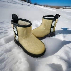 UGG CLASSIC CLEAR MINI BOOTS WINTERTIME BEIGE/SCHWARZ KLEINKINDER/INFANTS GR. 11C❄️ - Bild 1 von 9