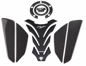 3D Carbon Gas Fuel Tank Pad R1 Emblem Stickers Decals for Yamaha YZF1000 R1 - Picture 1 of 5