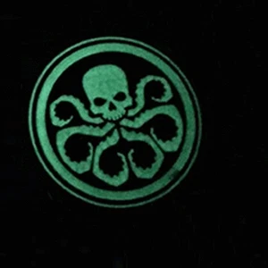 Parche de gancho de goma 3D PVC Luminoso Hydra Logo Capitán América Hydra Avengers - Imagen 1 de 7