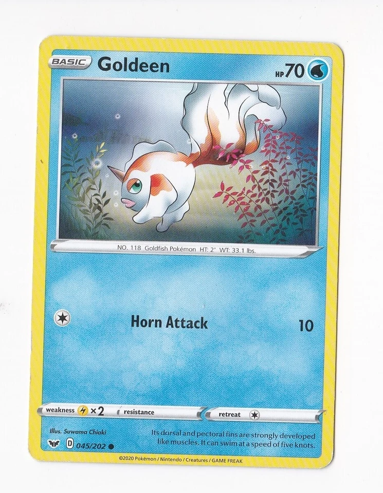 2020 Pokémon Basic GOLDEEN HP 70 045/202 - Image 1 of 1