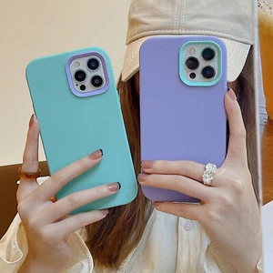 Für iPhone 13 Pro Max 12 11 XS XR 7 8 Plus Stoßfest Flüssig Silikon Hülle Cover - Bild 1 von 22