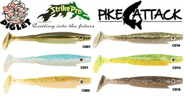 Strike Pro PIGLET SHAD 10 cm / 7 g./ Farbauswahl / Barsch-Köder / Gummiköder - Bild 1 von 1