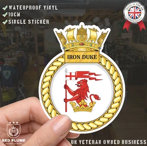Royal Navy HMS Iron Duke wasserdichter Vinyl-Aufkleber - mehrere Größen - Bild 1 von 9