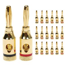 VOSO Musical Audio Speaker Cable Wire Connector Banana Plug G20 10 Red 10 Black