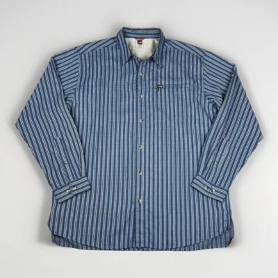 The North Face Striped Shirt Size XL Roll tab Sleeves Modal Blue - Image 1 of 4
